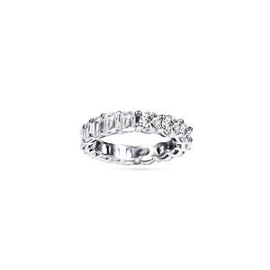 14K Round & Baguette Diamond Eternity Ring